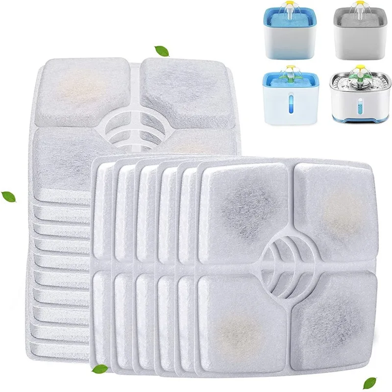 

Cat Water Fountain Filters Triple Filtration System Pet Cat Fountain Filter Replacement for Square Cat Fountain