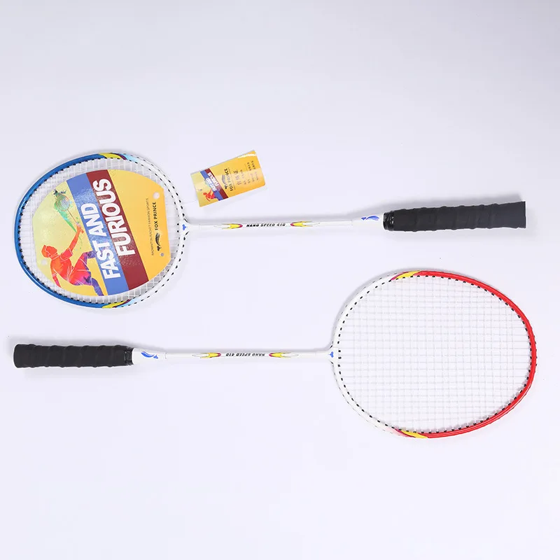 

Youth Beginner Training Durable Iron Alloy Badminton Racket Set Adult Entertainment Badminton Racket Wholesale, Red+blue