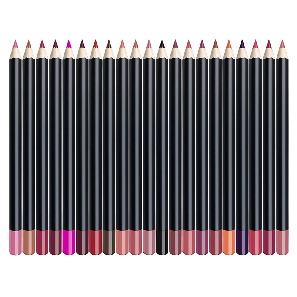 

16 Colors 3in1 private label lip liner pen lipstick eyeliner eyebrow pencil long lasting makeup wholesale no logo custom