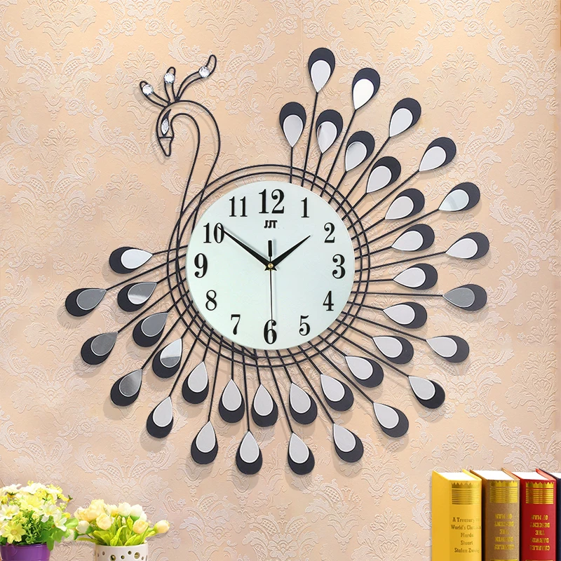 

odm/odmmodern wall clockPopular Crystal Peacock Wall Clocks ForDecoration Items Beautiful Peacock Clocksreloj de pared