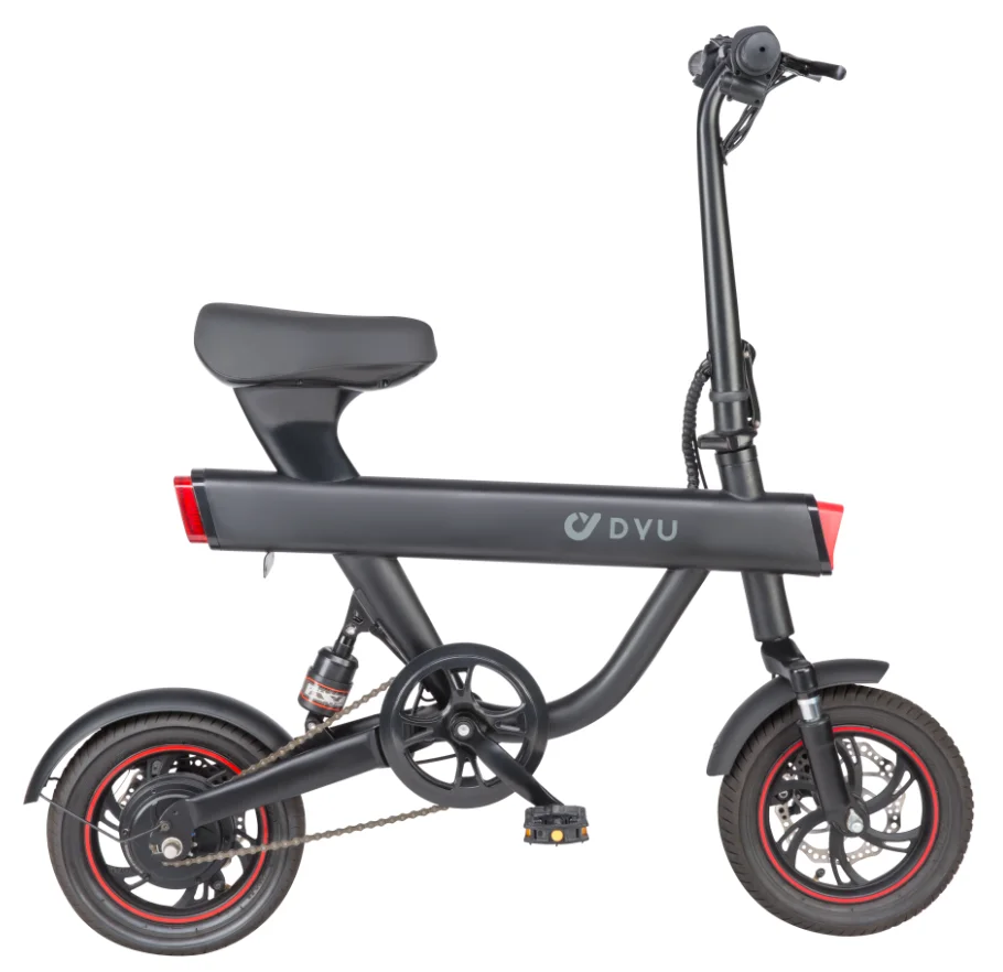 

DYU V1 12 inch two wheel cheap portable foldable electric bike for sale, Black
