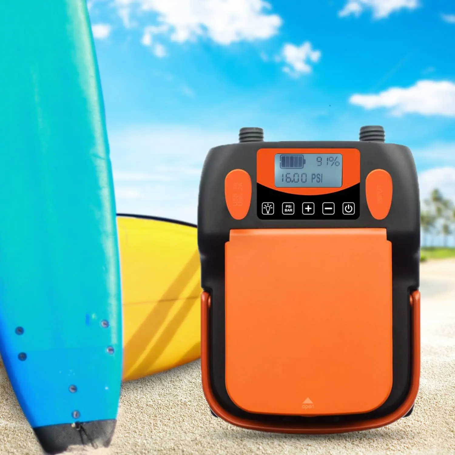 

16PSI Rechargeable SUP Air Pump 12V Stand Up Paddle Board Electric Pump Inflator/Deflator