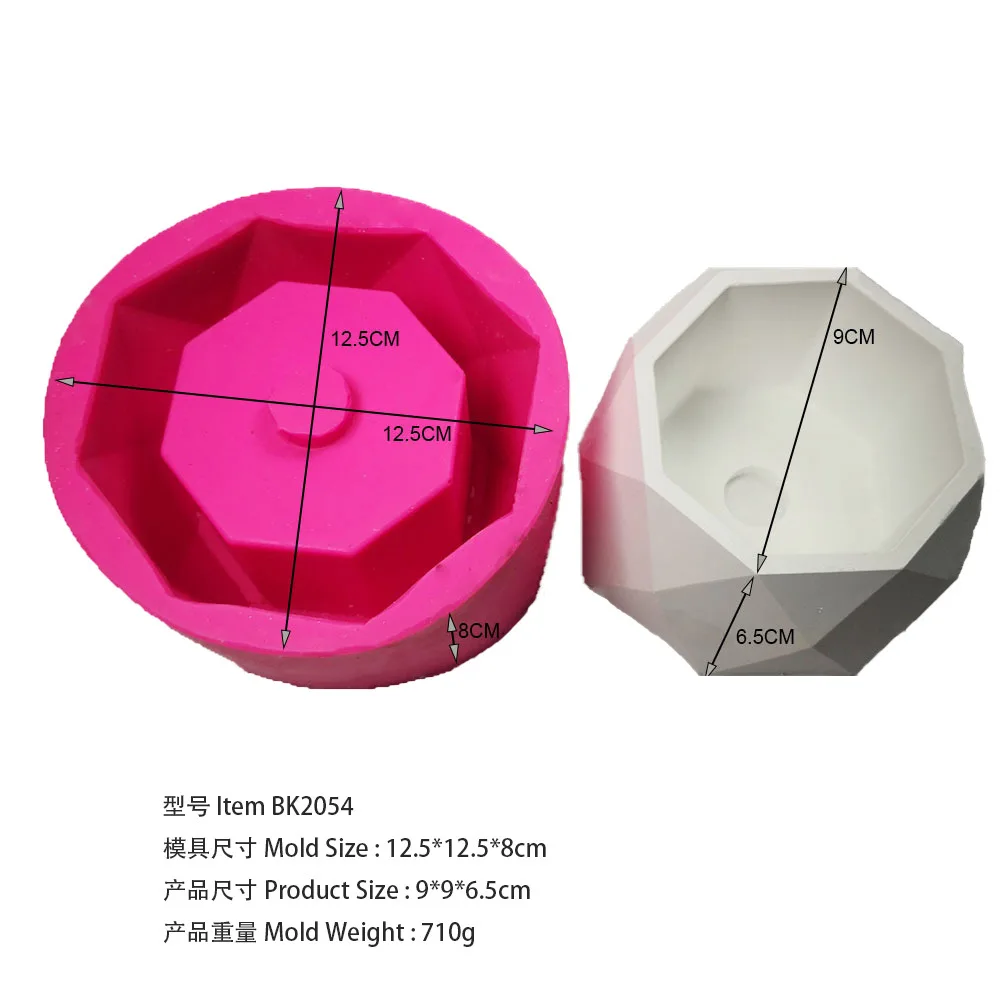 

2020 New Design Silicone Concrete Mold For Flower Pot
