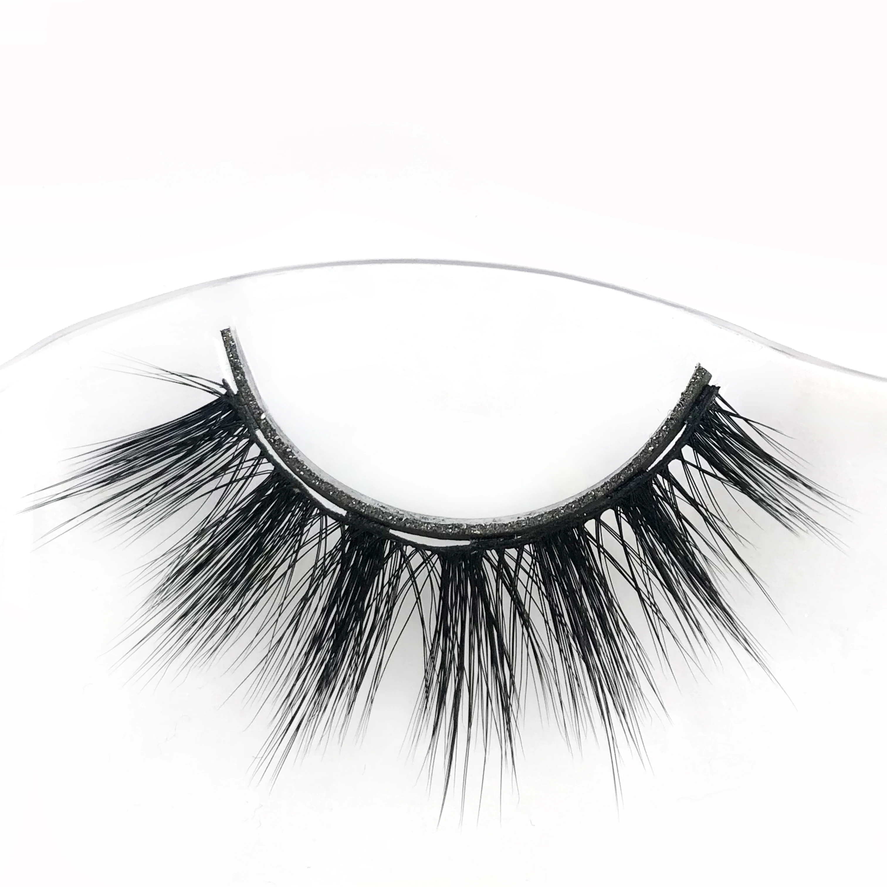 

wholesale fiber natural length individual magnetic eyelashes cheap low price oem, Black