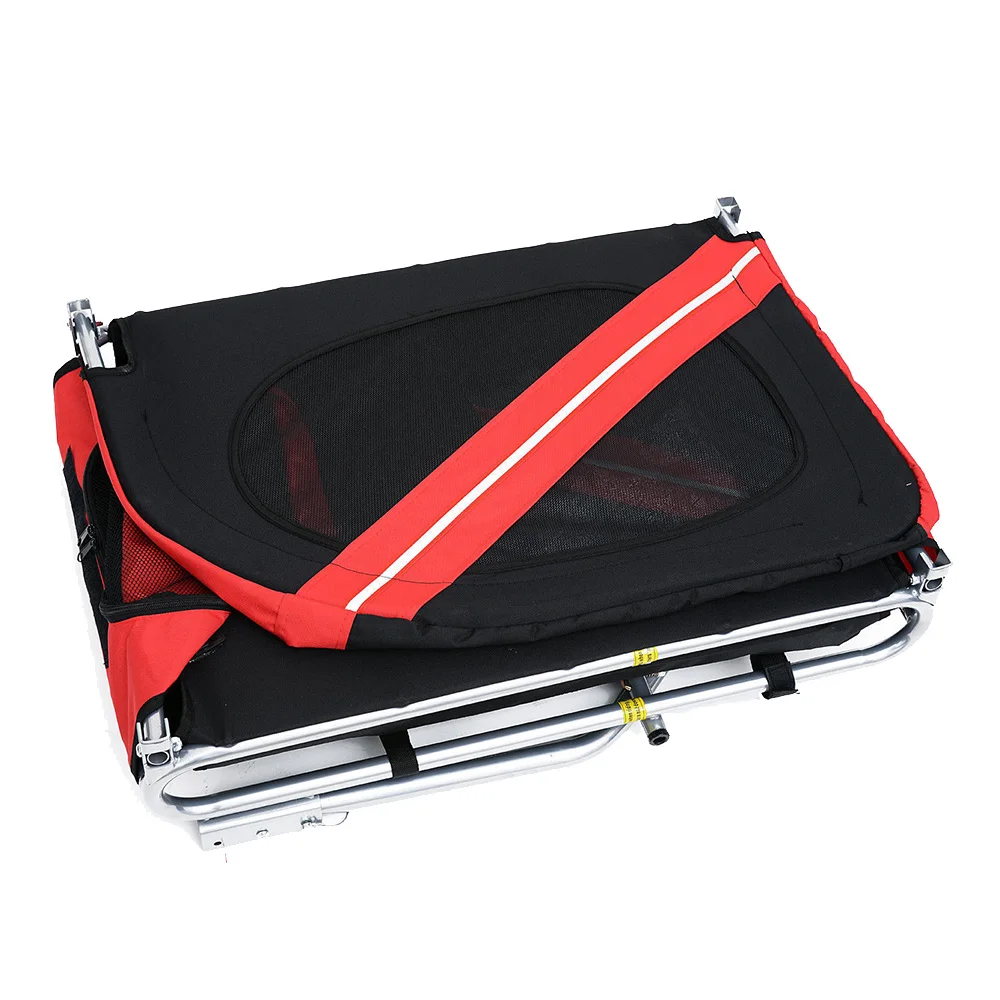 
Foldable Dog Pet Bicycle Cycle Bike Cargo Trailer for Camping Pet Dog Luggage Carry Transport 