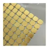 Aluminum Chain Mail Fabric For Bar Golden Metallic Sequin Cloth / Metal Mesh Fabric