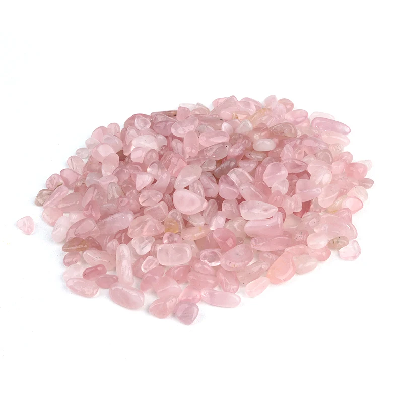 

Wholesale Natural Crystal Gravel Stones Rose Quartz Crystal Chips Bulk Stone