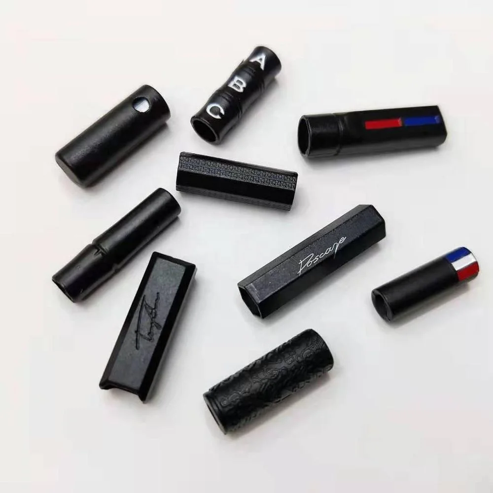 

Black metal drawcord end drawstring tips for clothes, Colors