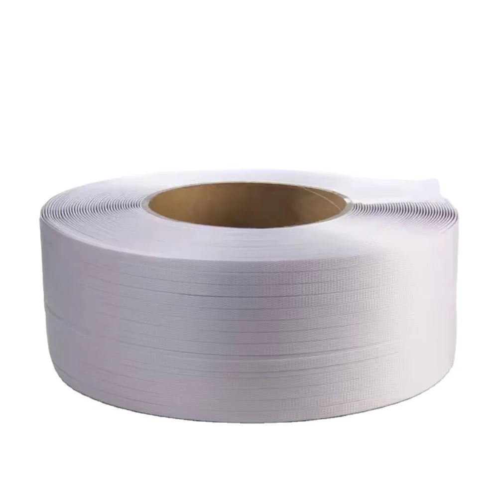 KUNJIN Colorful 5mm/9mm/11mm Packing Strap Plastic Hot Melt Binding Tape White PP Strap Tape
