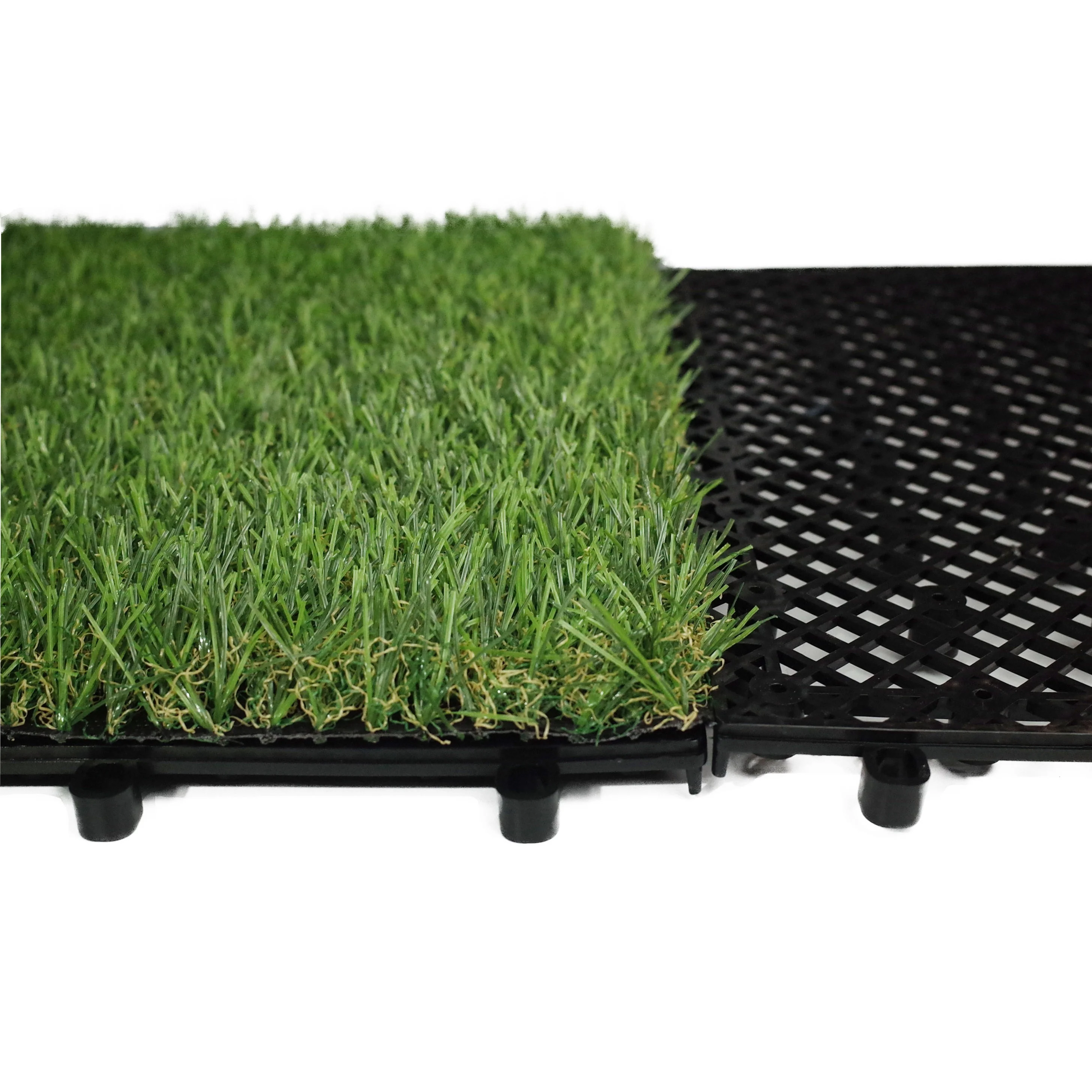 

Outdoor Decoration Landscaping Interlocking Artificial Grass Tiles