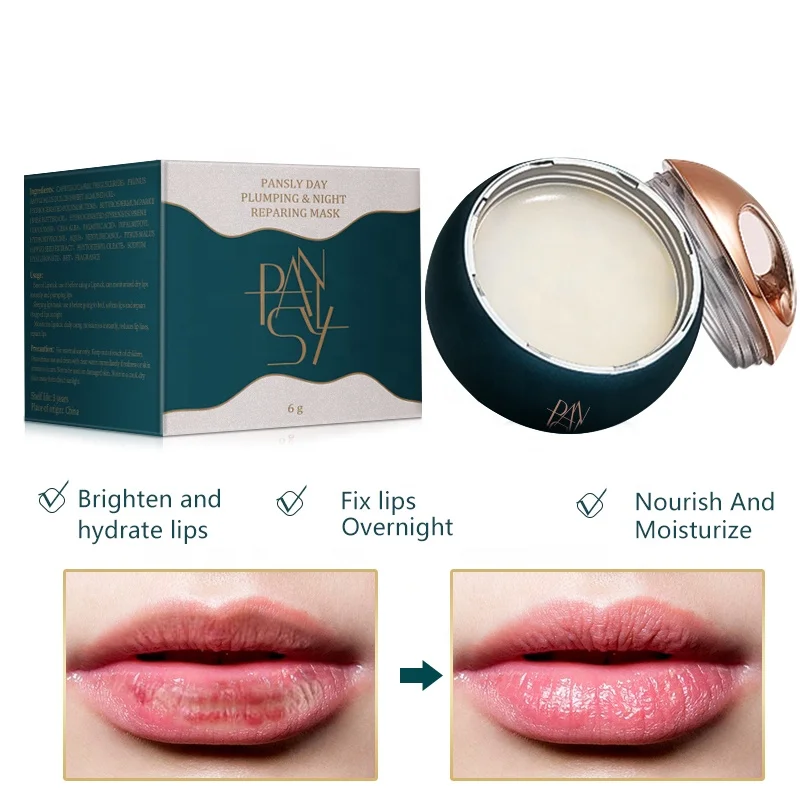 

Best Sleeping Lip Mask Plumping Wholesale Organic Vegan Nourishing Lip Balm Moisturizing for Women Men Dry Chapped Lip Care, As picture shown