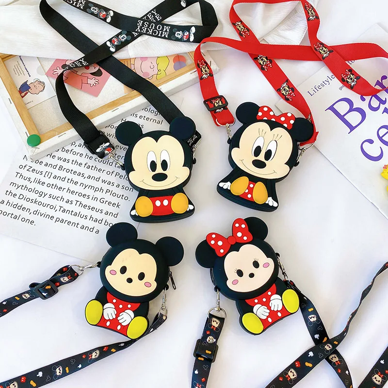 

Silicone children's handbag 2021 new trendy mini shoulder bag cartoon Mickey girl messenger bag baby coin purse