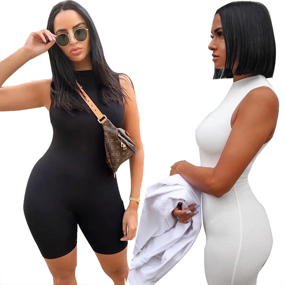 

Women Jumpsuits and Rompers sexy Solid Color High Collar Logo Custom New High Quality Bodycon 2022 Rompers for Womens RS00389