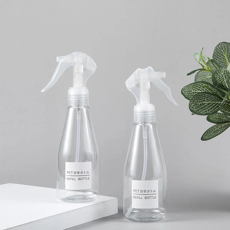 

High capacity 200ml private label bottle clear PET custom empty spray bottles for lotion