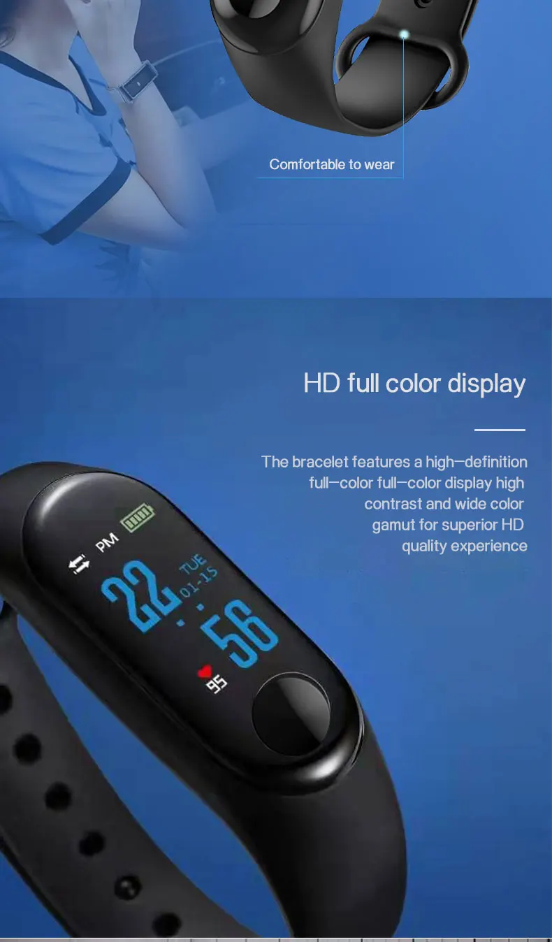 New Electronic Product Android M3 Smart Watch Factory 2020 Popular Mens Women Sports Bracelets Wrist Watch Fitness Smart Band