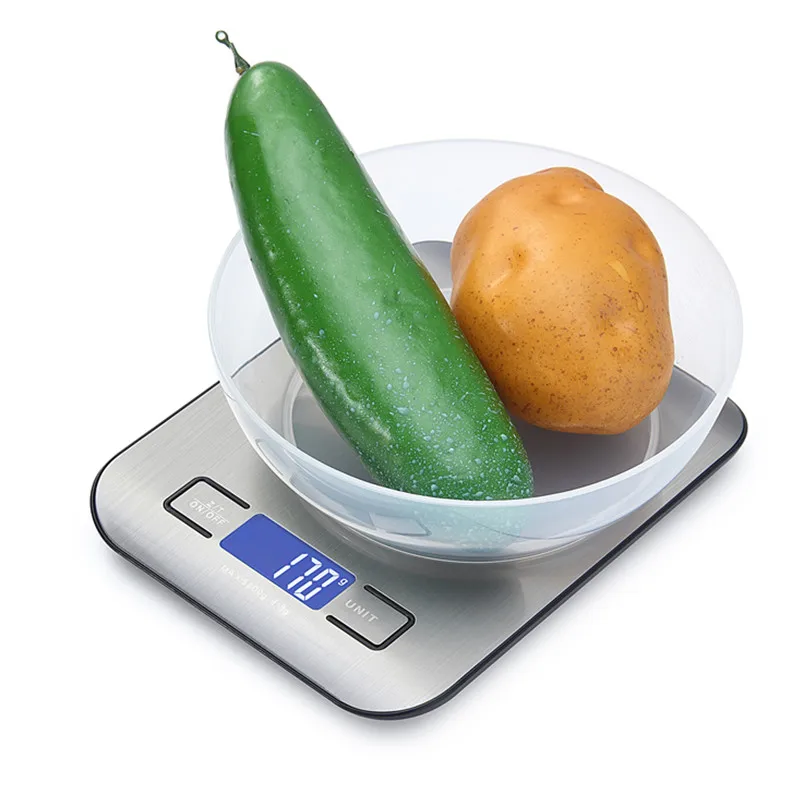 

G/OZ/LB/KG/ML/MILK ML HD LCD backlit display durable low energy consumption digital kitchen weighing food scale for 1g to 10kg