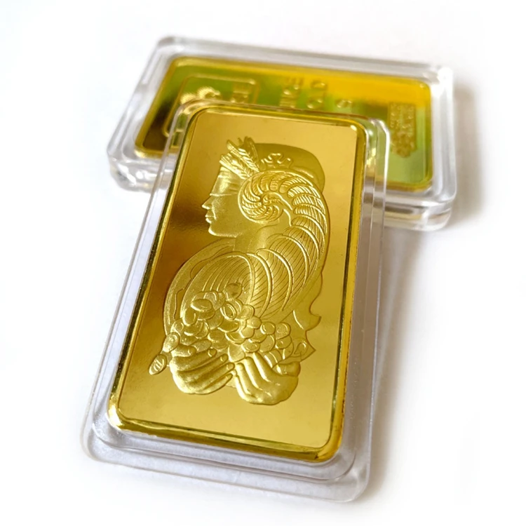 

Fast shipping Switzerland metal solid 24k gold plated bullion bar