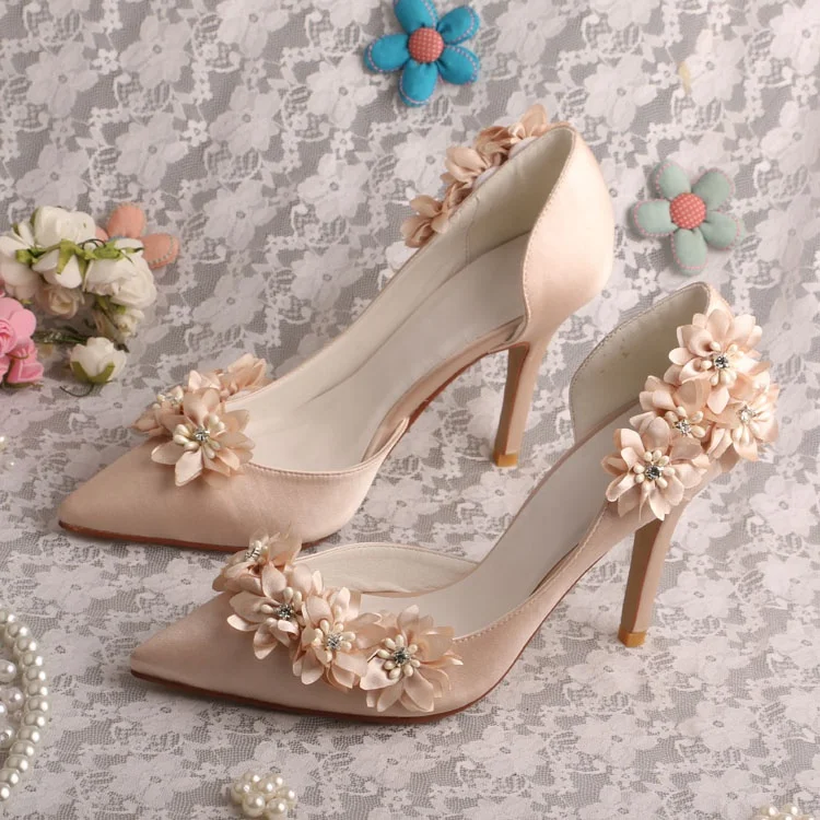 

2021 Blush Ivory Wedding Shoes Bridal