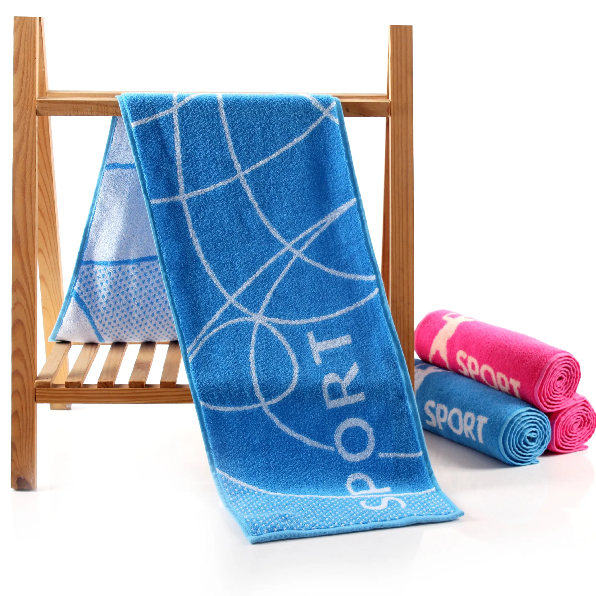 
Wholesale Absorbent And Soft Yarn Dyed Jacquard Terry Cotton Sports GYM Towel 