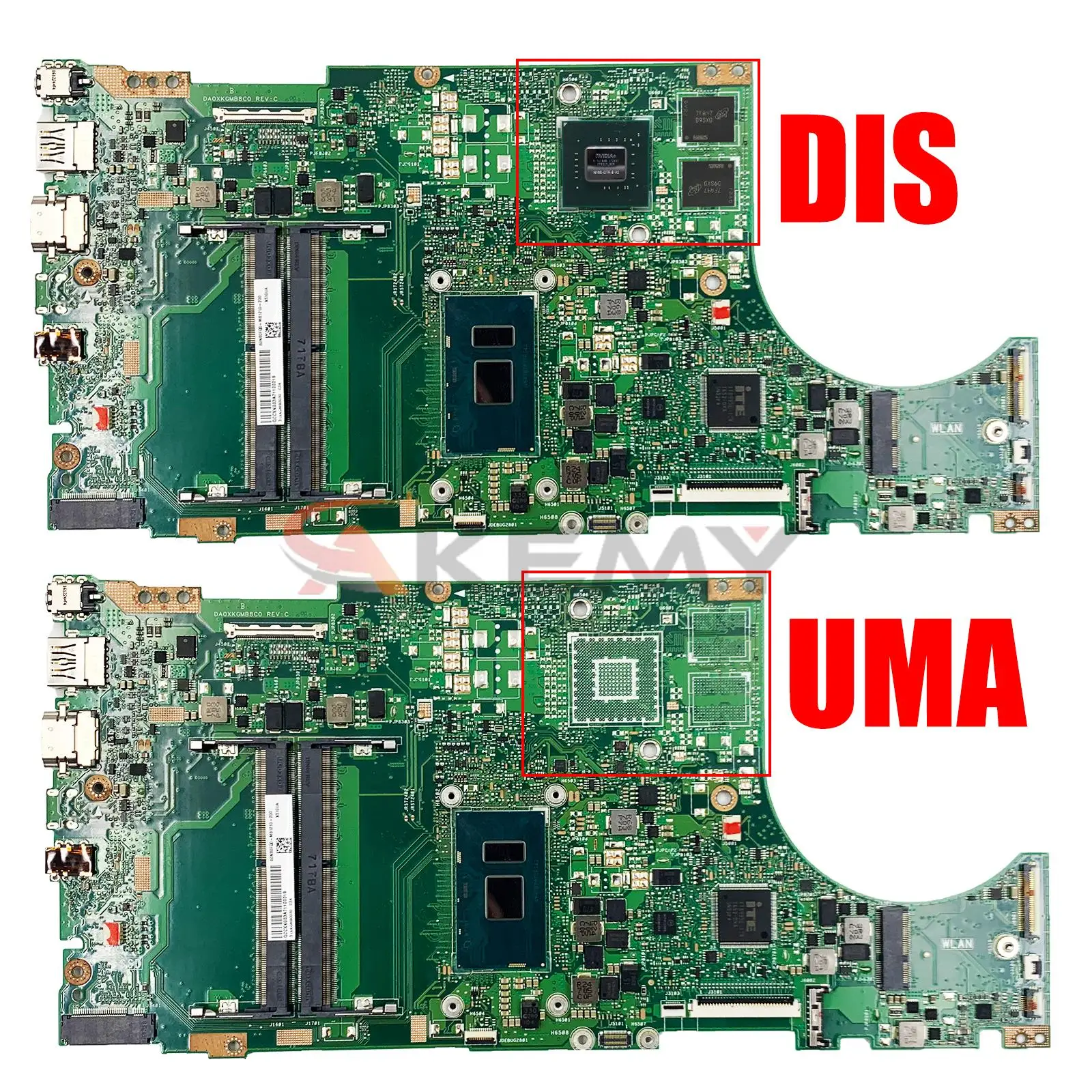 

X510UQ Mainboard Vivobook 15 X510 X510UN X510UA X510UNR X510UF F510U VM510UA X510UR S510UN S5100U Laptop Motherboard I3 I5 I7