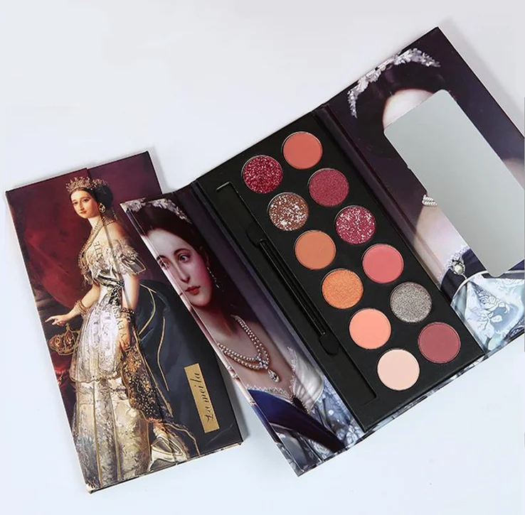 

OEM/ODM Good Quality 12 Colors Queen Painting Waterproof Long Lasting Private Label Professional Matte Glitter Eyeshadow Palette