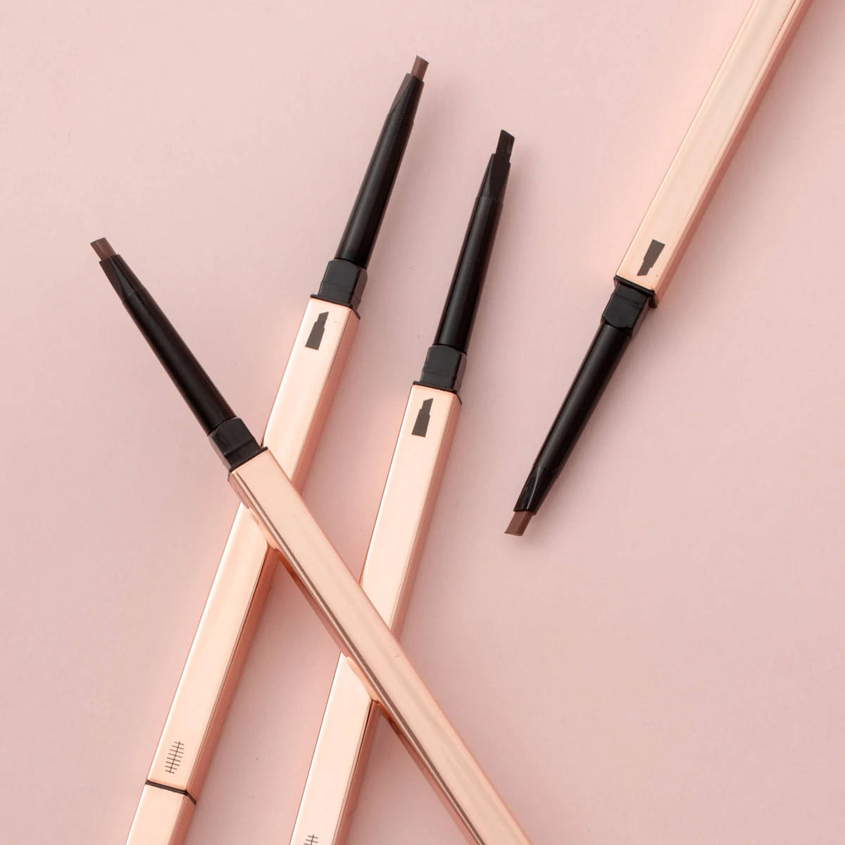 

Your Own Brand Gold Ultra-Fine Retractable Waterproof Brow With Brush Pencil Private Label vegan Precision Eyebrow Pencil