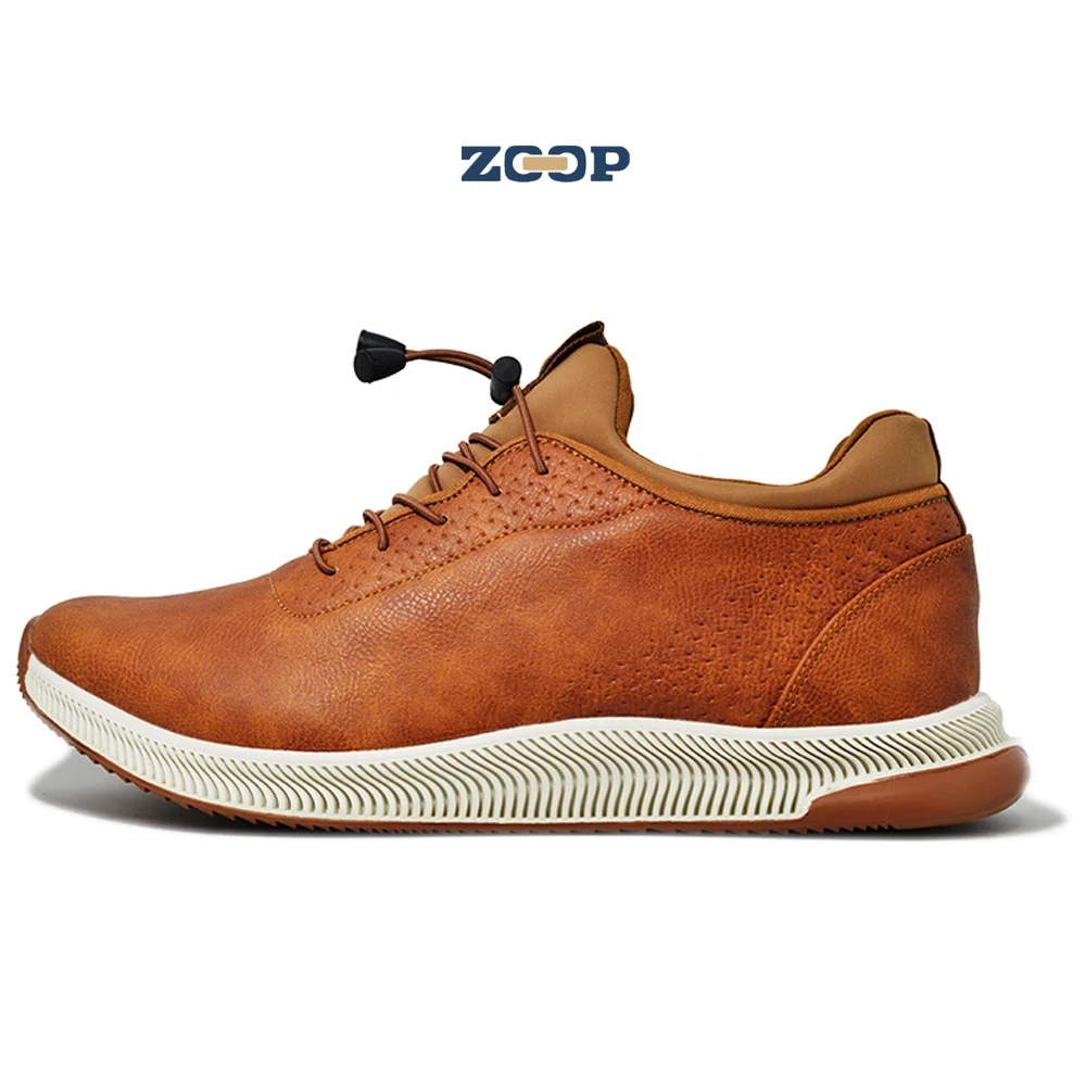 

2020 shoes casual sneakers brown leather mens shoes made in china, Black, brown