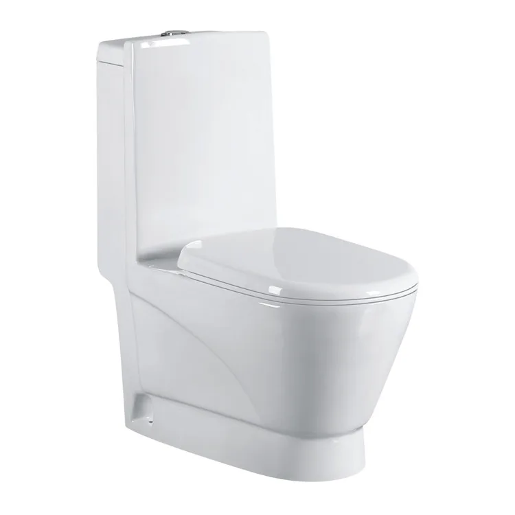 High quality Hotel villa apartment  ceramic S-trap one piece washdown back to wall toilet