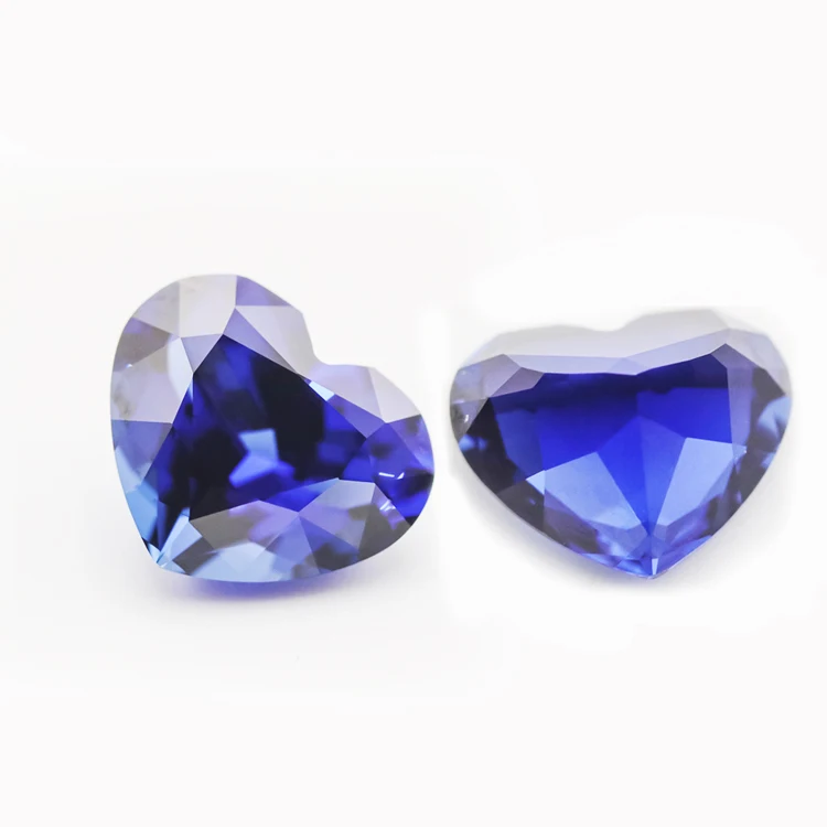 

Redleaf Jewelry Blue color various size sell by carat Heart shape loose lab grown diamond