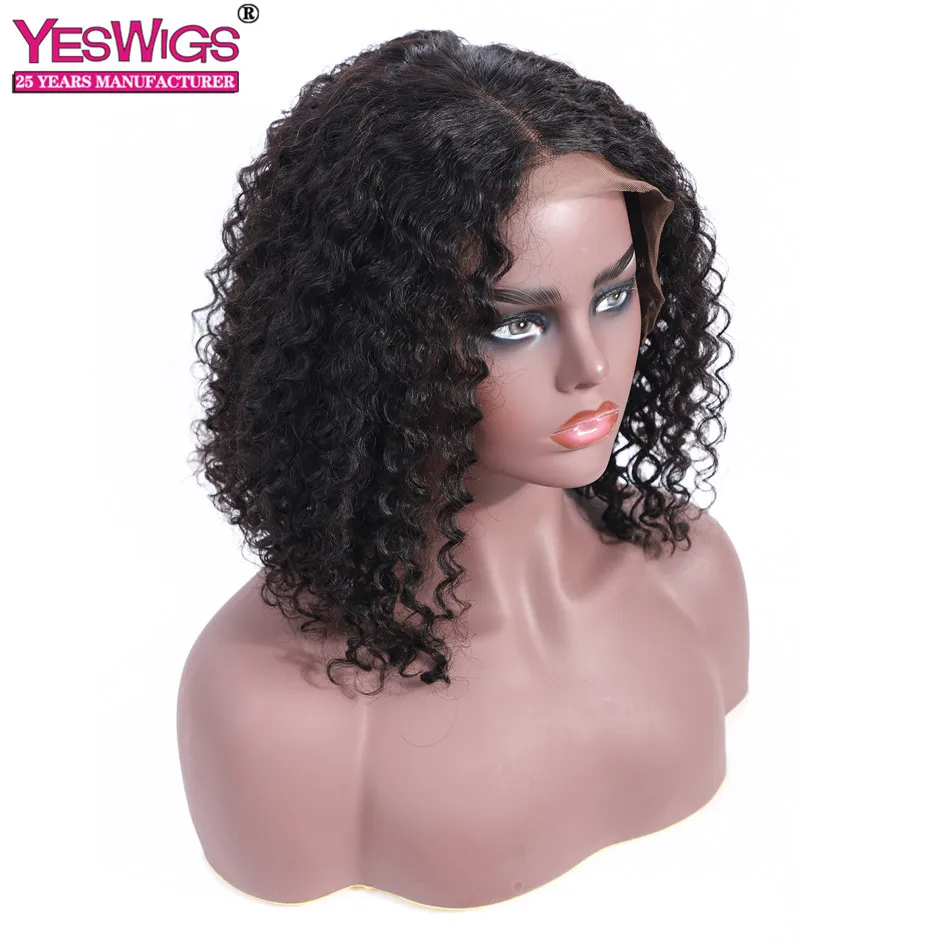 Wig Vendors Wholesale Afro Kinky Curly Bob Lace Front Wig Natural 1b