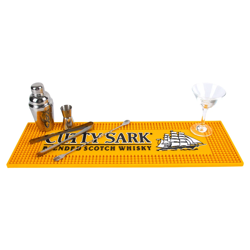 

Top Sellers Customized Rubber Bar Runner Counter Mat Custom Logo For Cafe Bar