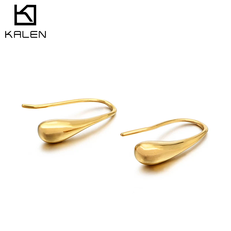 

High Quality Geometric Drop Earrings Fashion Stainless Steel Jewelry Womens Hoop Earrings, Silver/gold