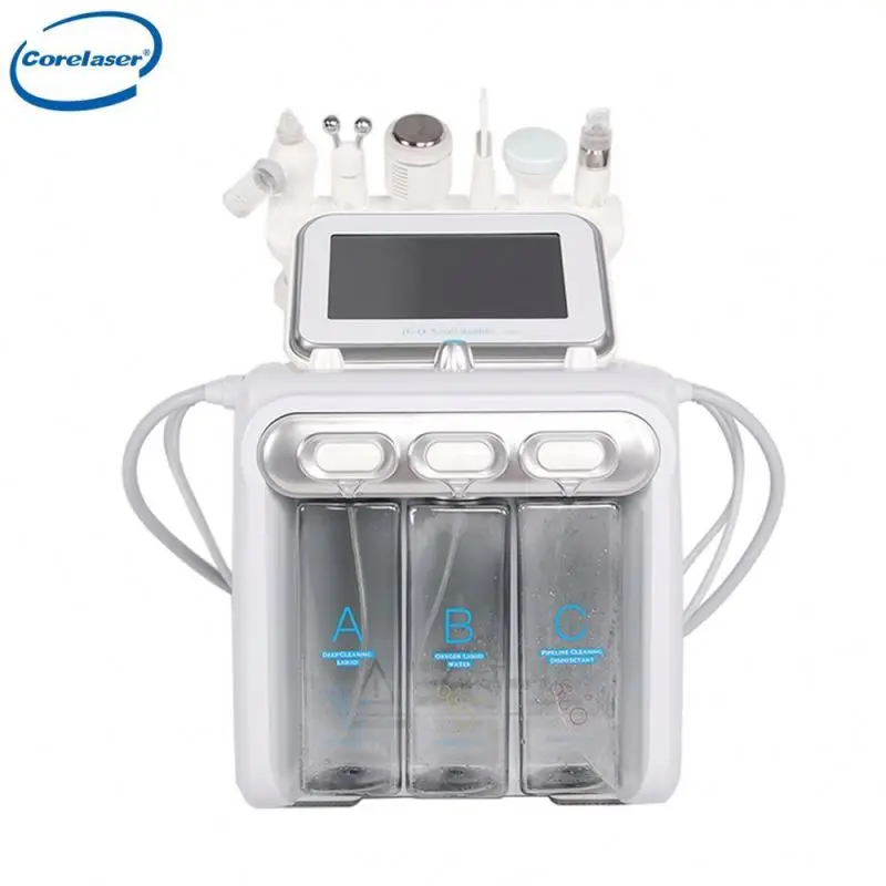 

Newest microdermabrasion treatment jet peel water oxygen machine, White