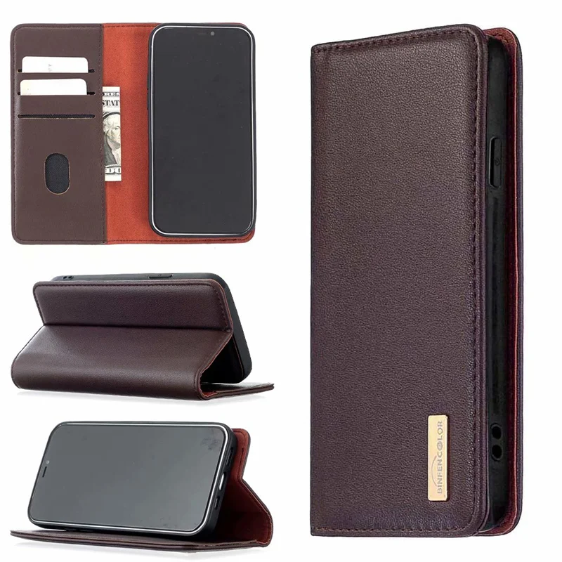 

Real Leather with wallet Flip Book Phone Case For Iphone 13 pro max 12 mini 11 SE 2020 XS XR X 6 7 8 plus, 5 colors