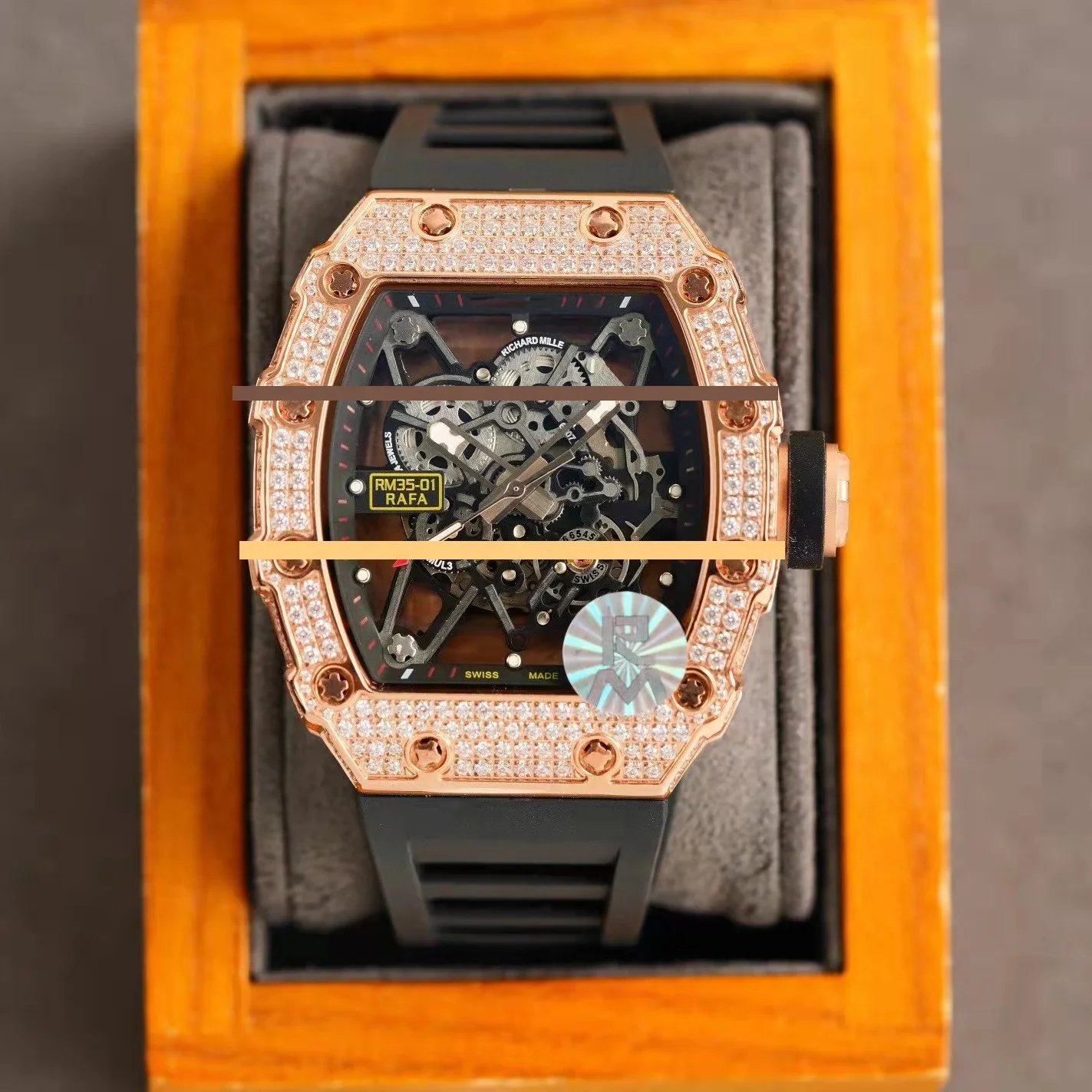 

luxury mechanical watch RM factory 41mm GP Golden Bridge Tourbillon mechanical sapphire crystal case hollow watch