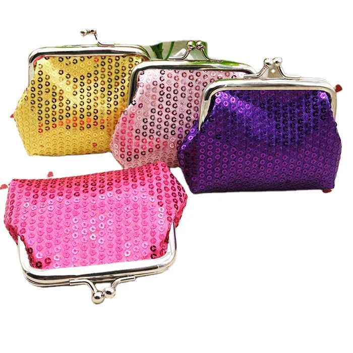

Fashion Luxury Zipper Small Purse New Creative Colorful Paillette Sequin Coin Purse For Women