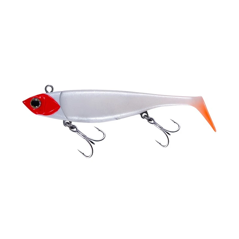 

EWE China fishing 92mm 15g fishing lure lead head and soft body fish swim bait T-tail High Quality BKK Treble Hook fishing lure