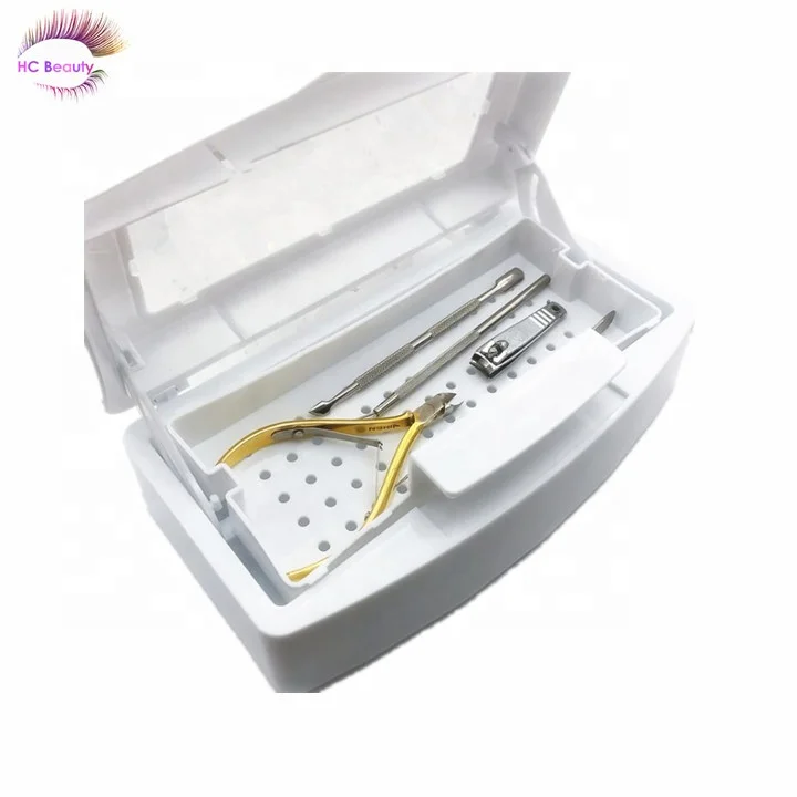 Tweezers Sterilizer Tray Disinfection Box Professional Salon Nail Tools