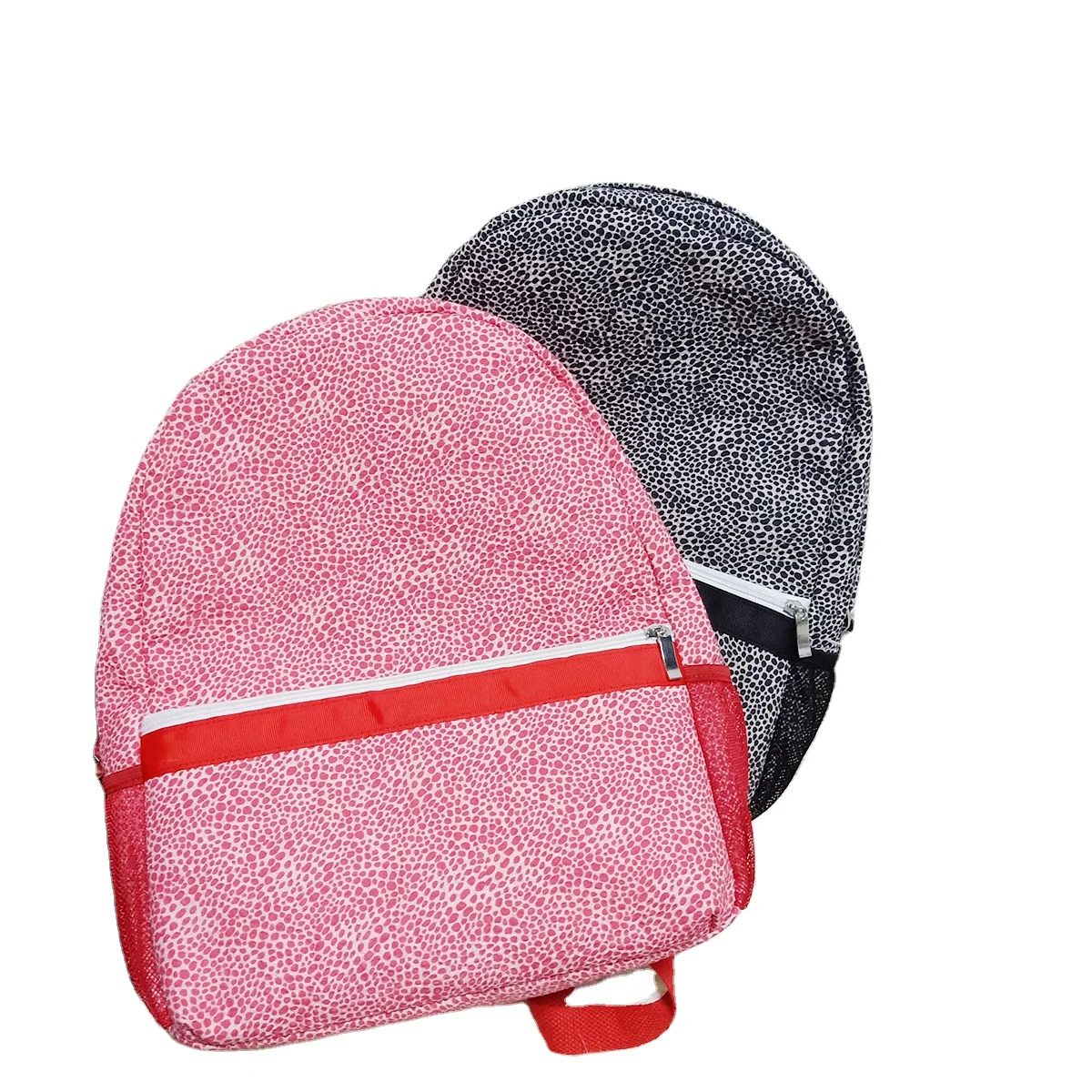 

RTS 2021 School Pink Leopard Seersucker Cotton Backpack Average Size Backpack for Kids DOM113031