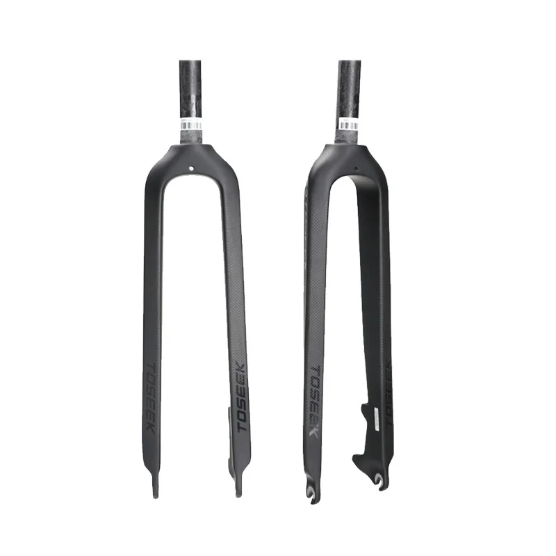 

Hot Sell front mountain bicycle fork horquilla de carbono fork mtb 26er/27.5/29 inch bike rigid fork taper, Customized paint