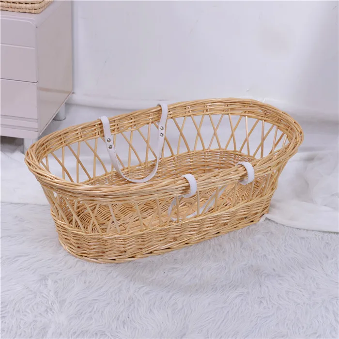 
Wholesale natural handmade baby wicker moses basket 