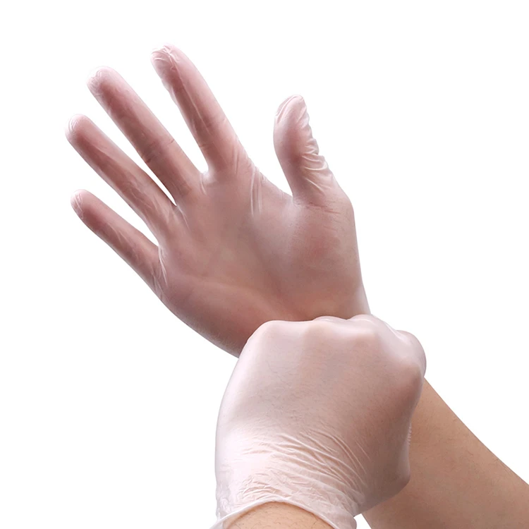 plastic examination gloves
