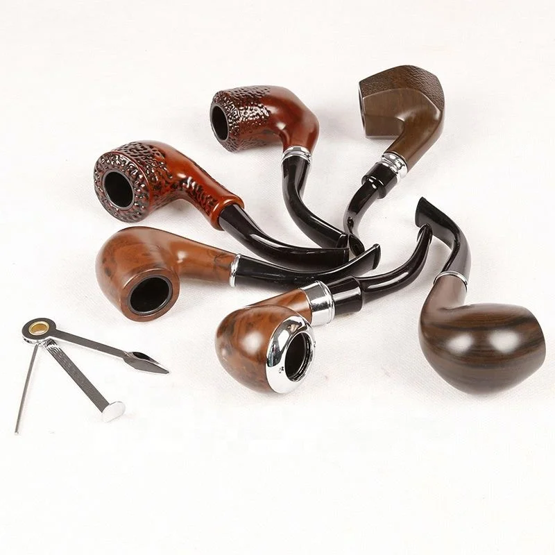 

JH 16 cm Gift Box Wood Color Tobacco Pipe 6 Per Box, Picture