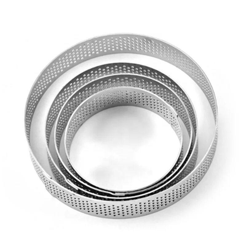 

Wholesale 304 Stainless Steel Round Tart Ring Fruit Pie Circle, Silver