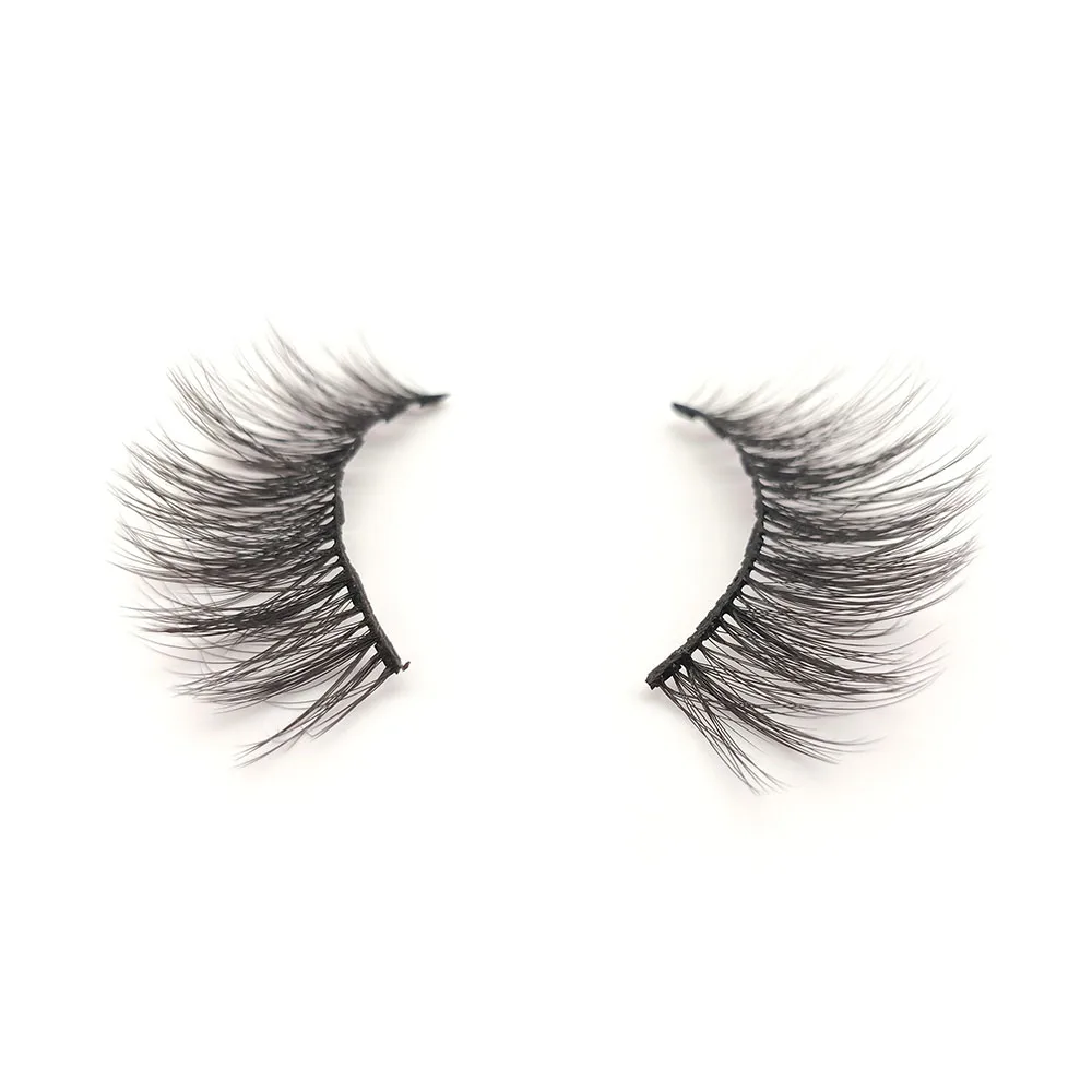 

Private Label Vendor Real Mink Natural Luxury 3 Pair Mink Magnetic Faux Cils Naturel 3D Lashees, Natural black