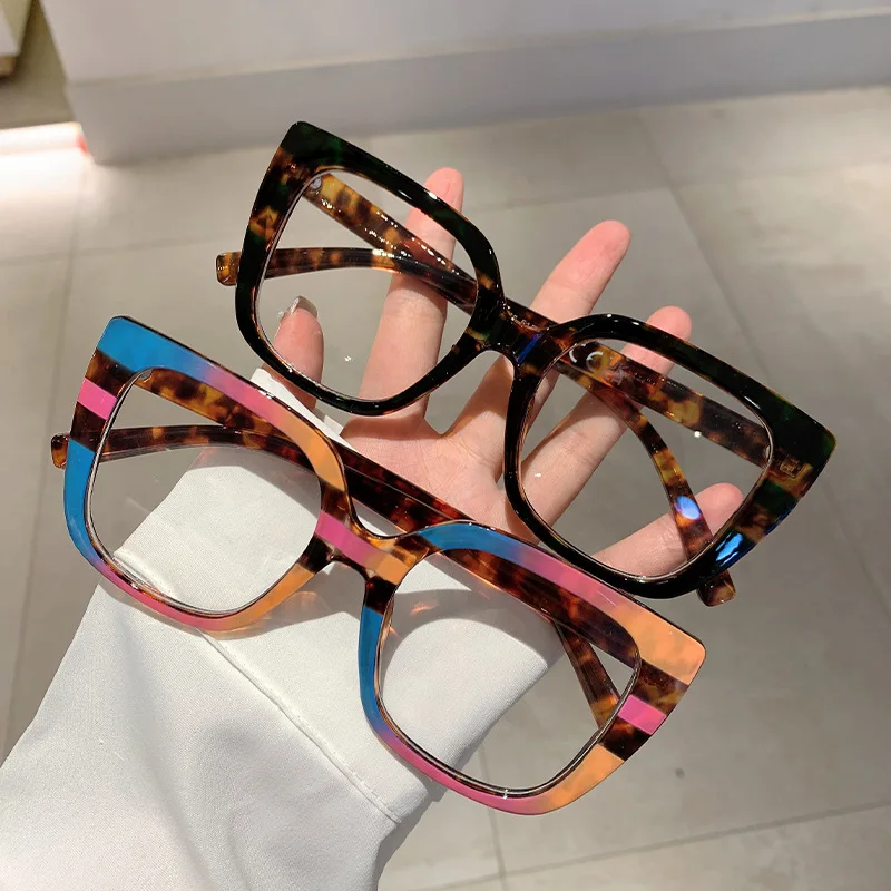 

New Simple Square Glasses Frame Colorful Square Optical Glasses Frame Spectacles Anti-Blue Light Eyewear Eyeglasses Frame