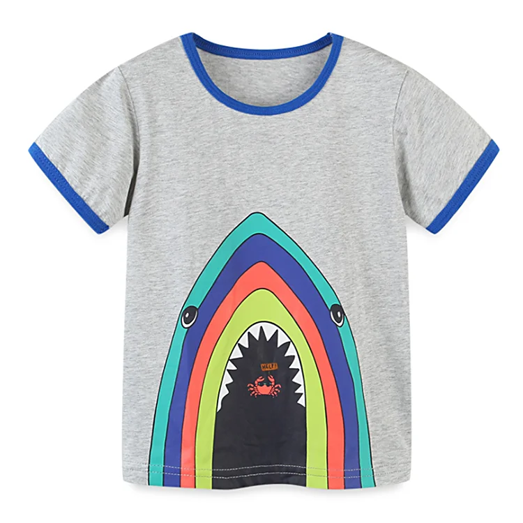 

OEM service Children Clothes T shirts Short Sleeves Cartoon Printed Kids T shirts Girls T shirts