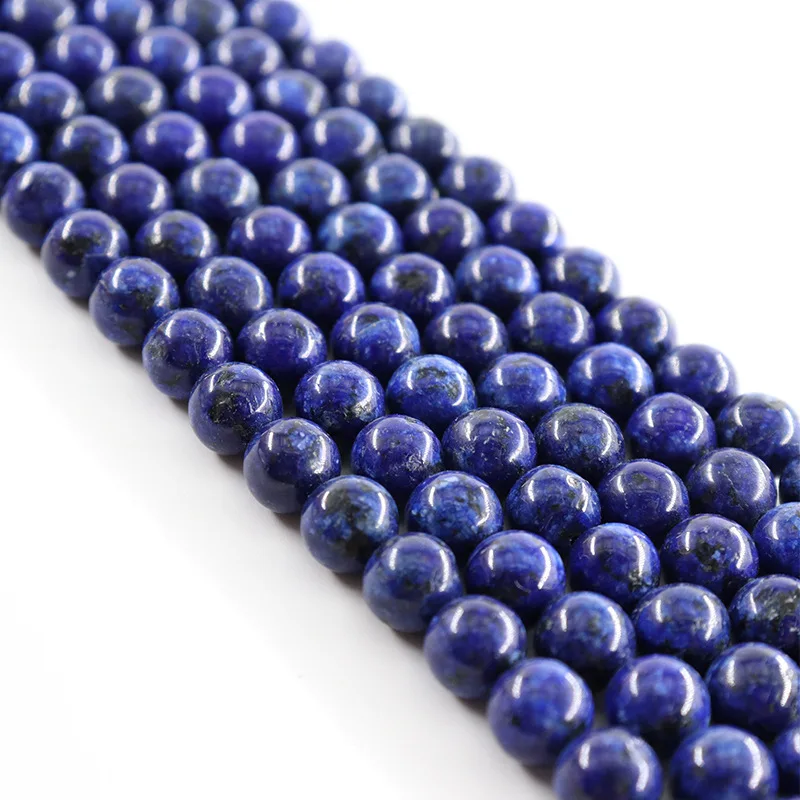 

4-10MM Round smooth gemstone bead genuin lapis lazuli stone diy beads natural