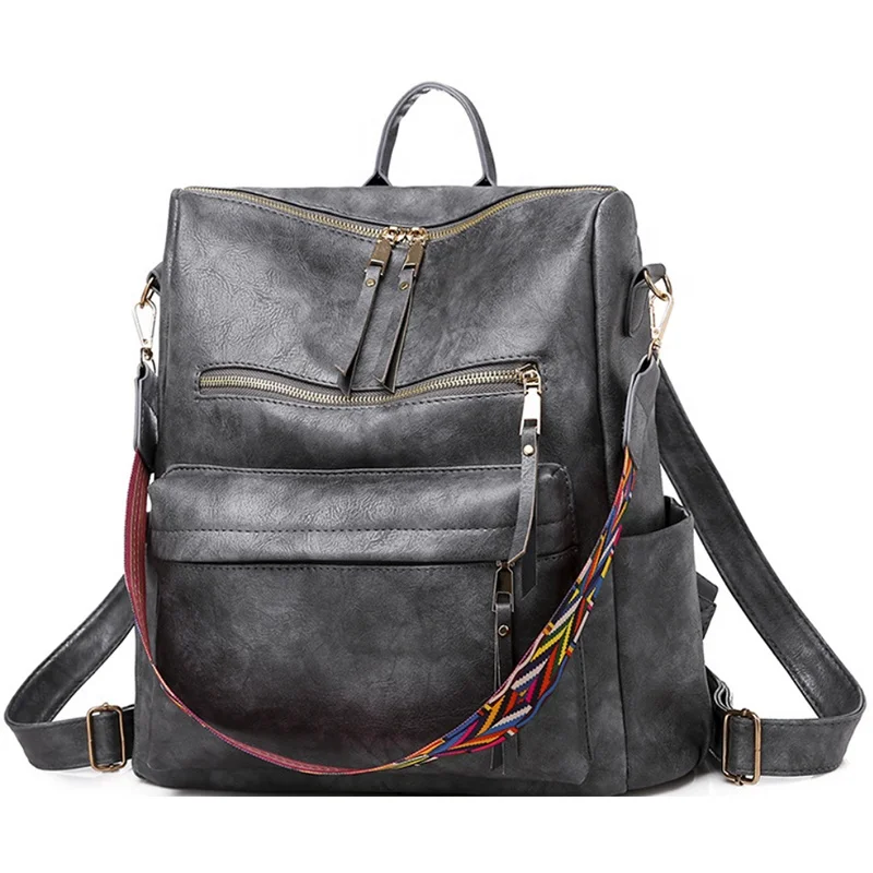 

Solid Leather Backpack Bags Wholesale Personalized Fashion Solid Leather Backpack Bags, As pic show