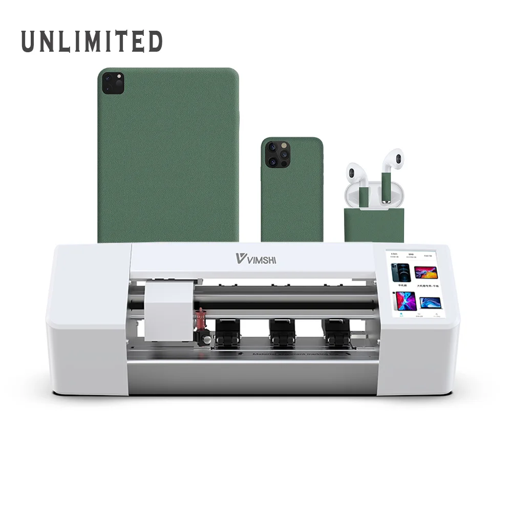 

VIMSHI Unlimited Automatic Mobile Screen Protector No Tempered Glass Fiber Laser Back Skin Stickers Printer And Cutting Machine